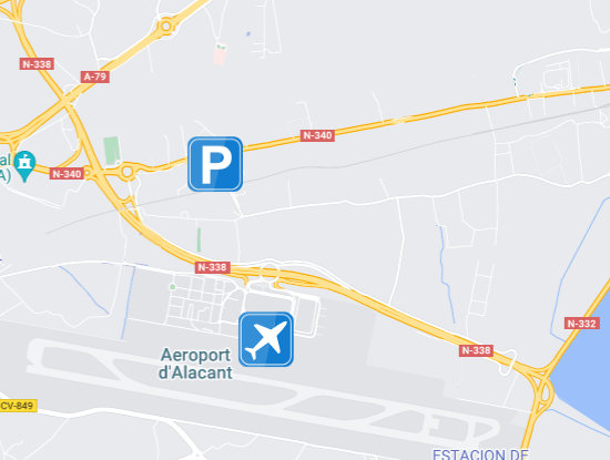 Lageplan des Parking Ascars